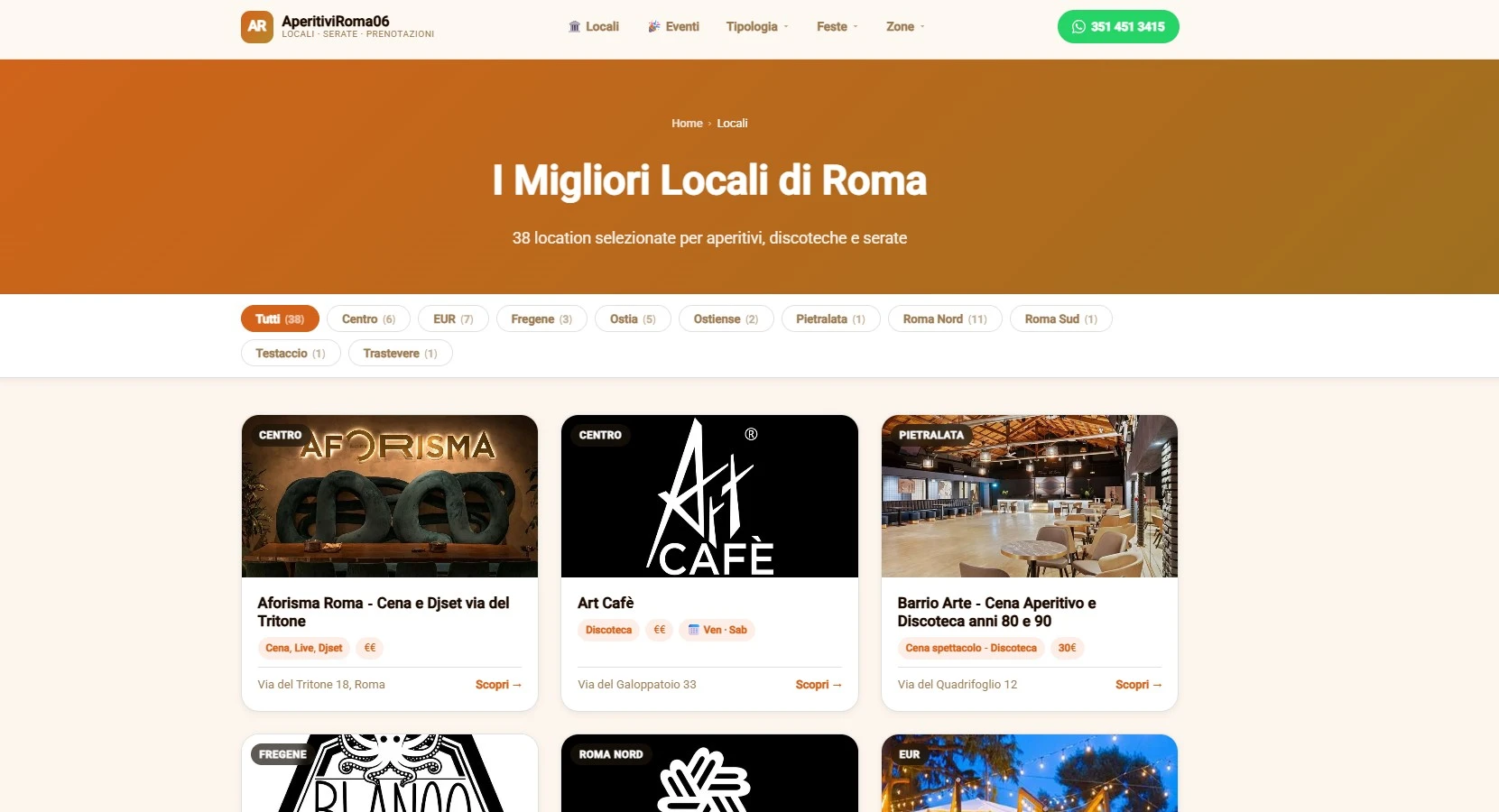 AperitiviRoma06 — portale aperitivi e serate Roma